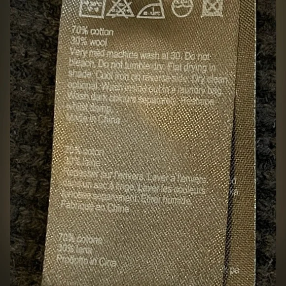 AllSaints black zip funnel neck wool blend sweater - Picture 4 of 10